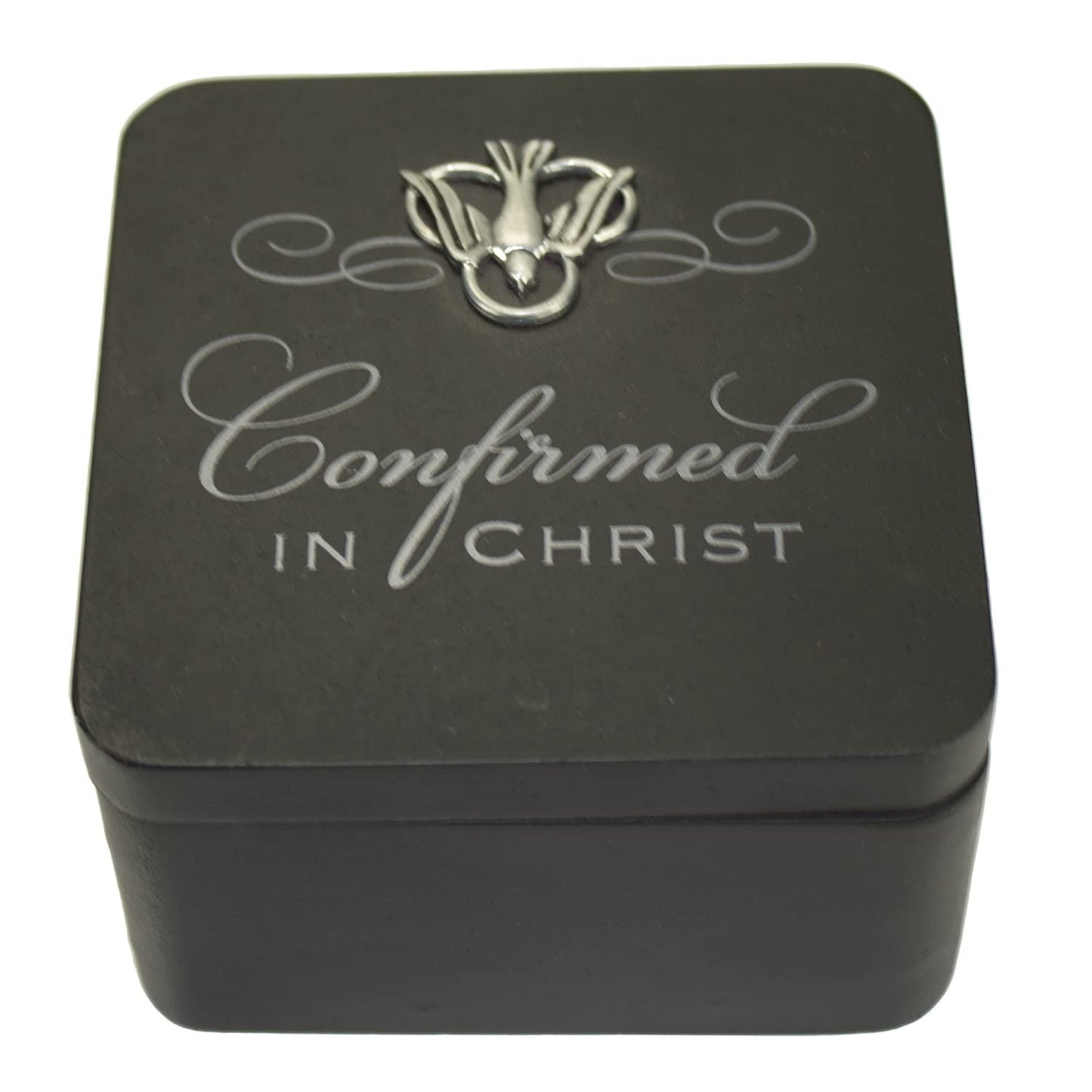 Cathedral Art Abbey & CA Gift Confirmation Black Trinket Box W/Magnetic Cover, One Size, Multi