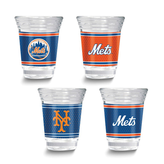 MLB New York Mets 4-piece 2 oz. Shot Glass Set