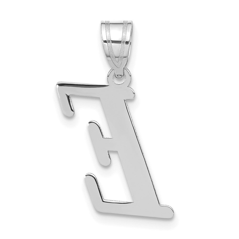 14kw Polished Letter E Initial Pendant