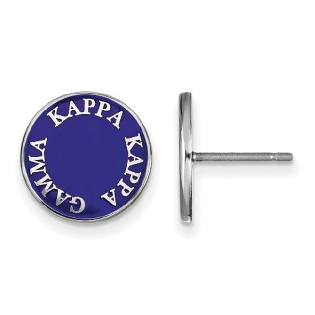 Sterling Silver Official Licensed Greek Sororities Kappa Kappa Gamma (???) Enameled Post Earrings
