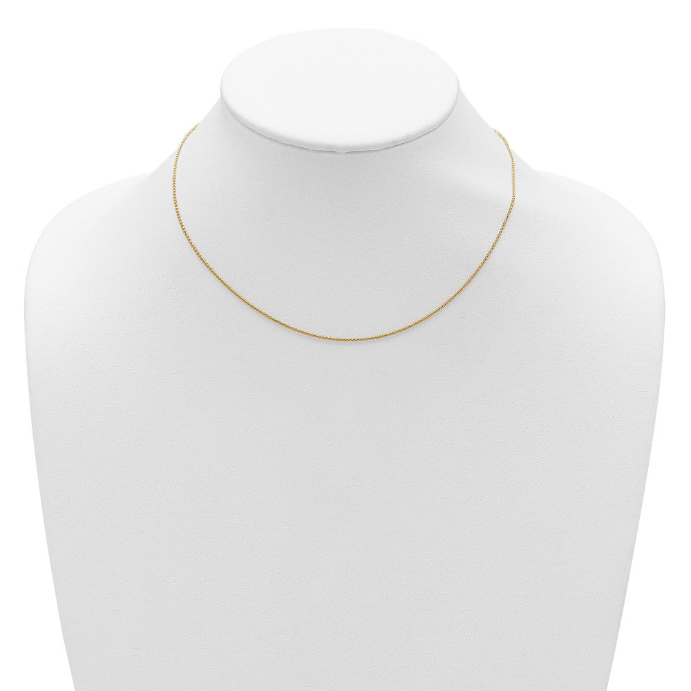 Sterling Silver Gold-plated 1mm Spiga 1in+1in Adjustable Chain