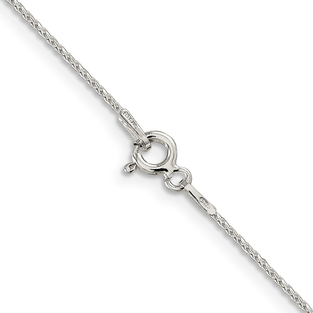 Sterling Silver .85mm Diamond-cut Round Spiga Chain 28 Inches
