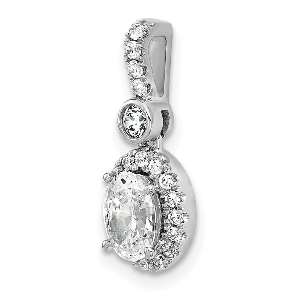14kw Lab Grown Diamond 0.75ctw Oval VS+ F+ Pendant