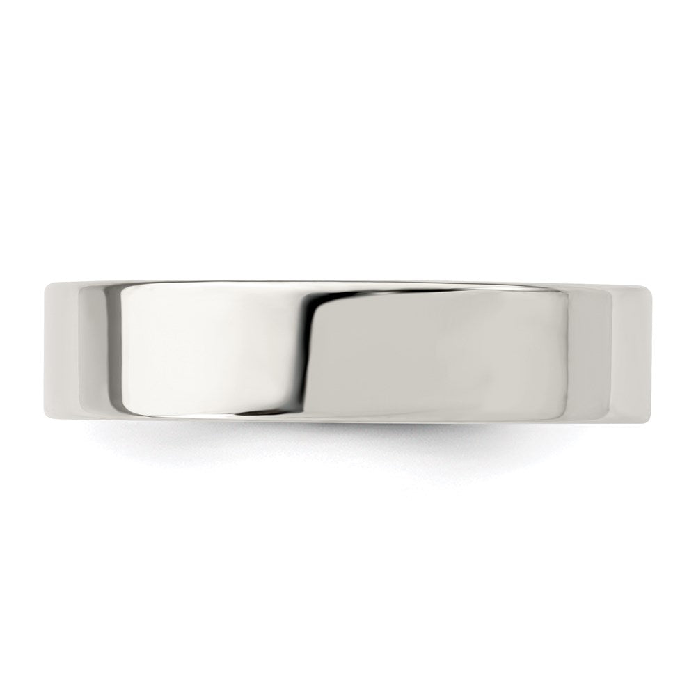 Sterling Silver 5mm Comfort Fit Flat Size 6.5 Band