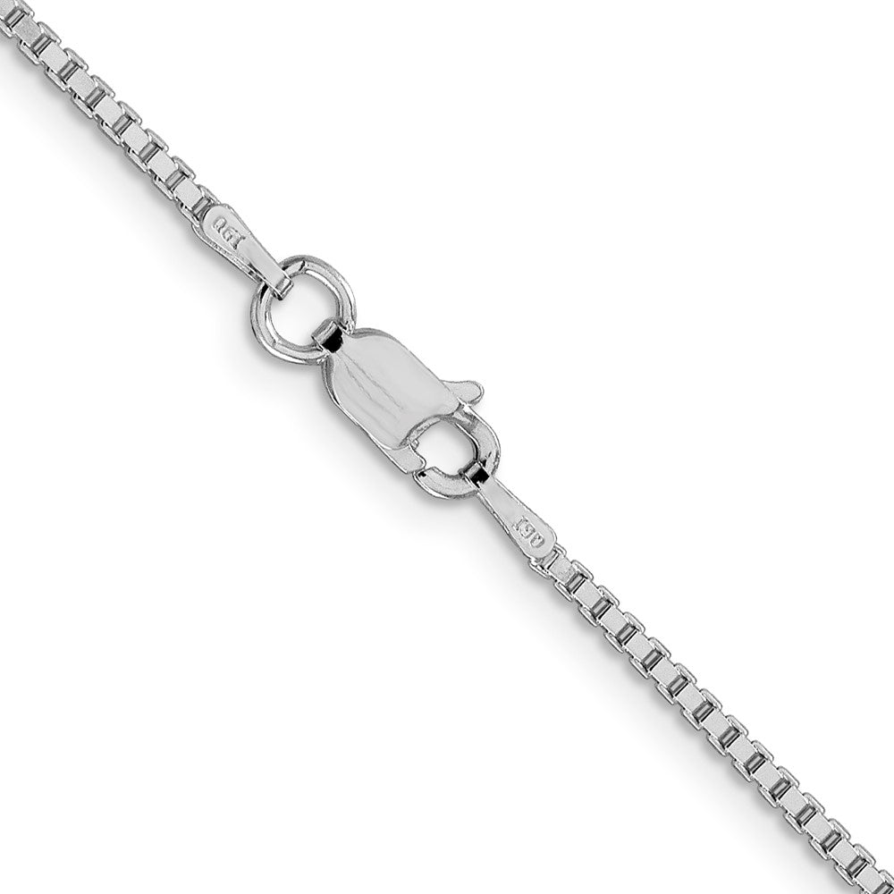 Sterling Silver Rhodium-plated 1.5mm Box Chain 26 Inches