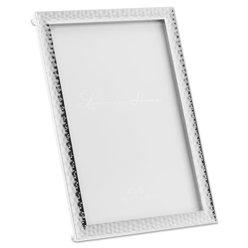 4x6 Silver Metal Hammer Effect Tabletop Picture Frames