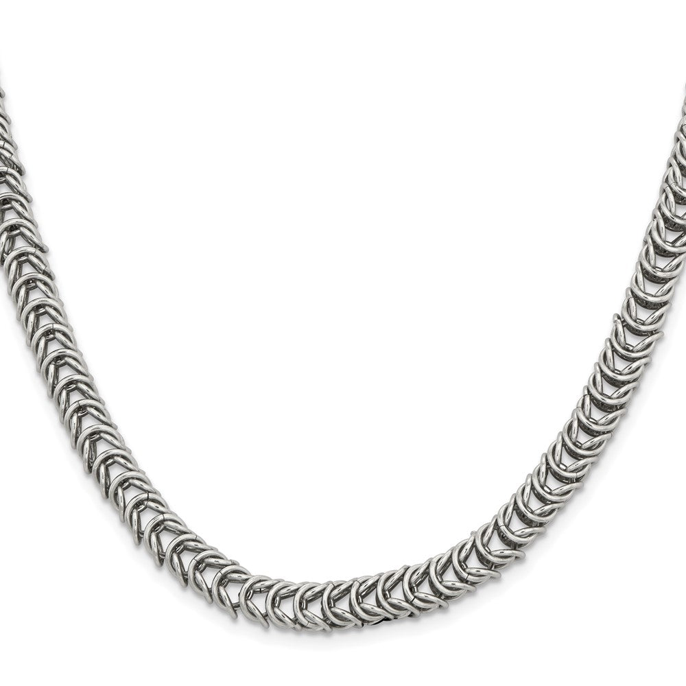 Stainless Steel Polished Fancy Link 18in Necklace