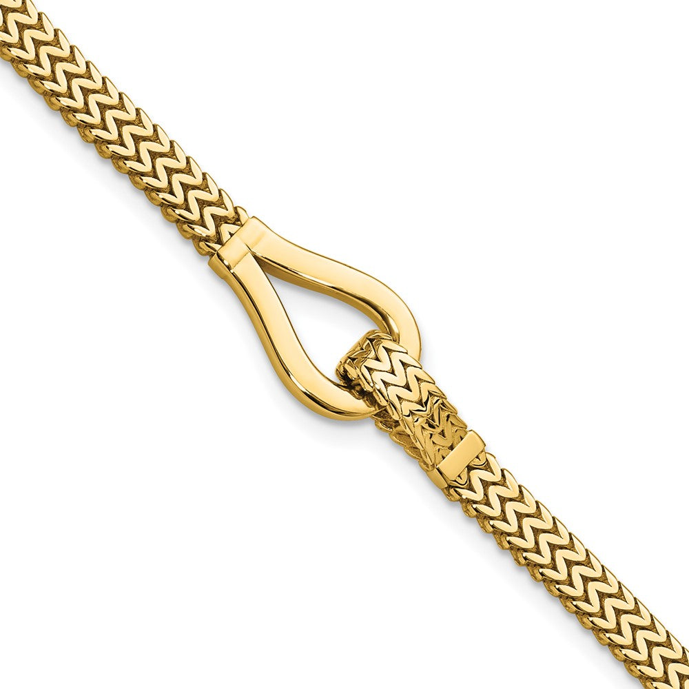 14K Polished Fancy Buckle Bracelet 7.5  inches