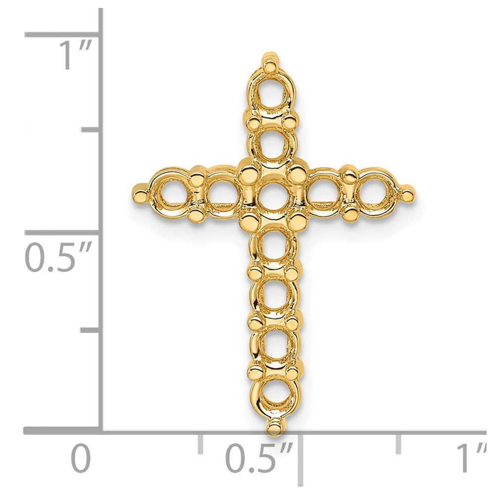 14k Diamond Cross Chain Slide Mounting