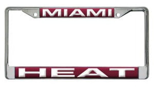 Miami Basketball Heat Chrome Metal Laser Cut License Plate Frame