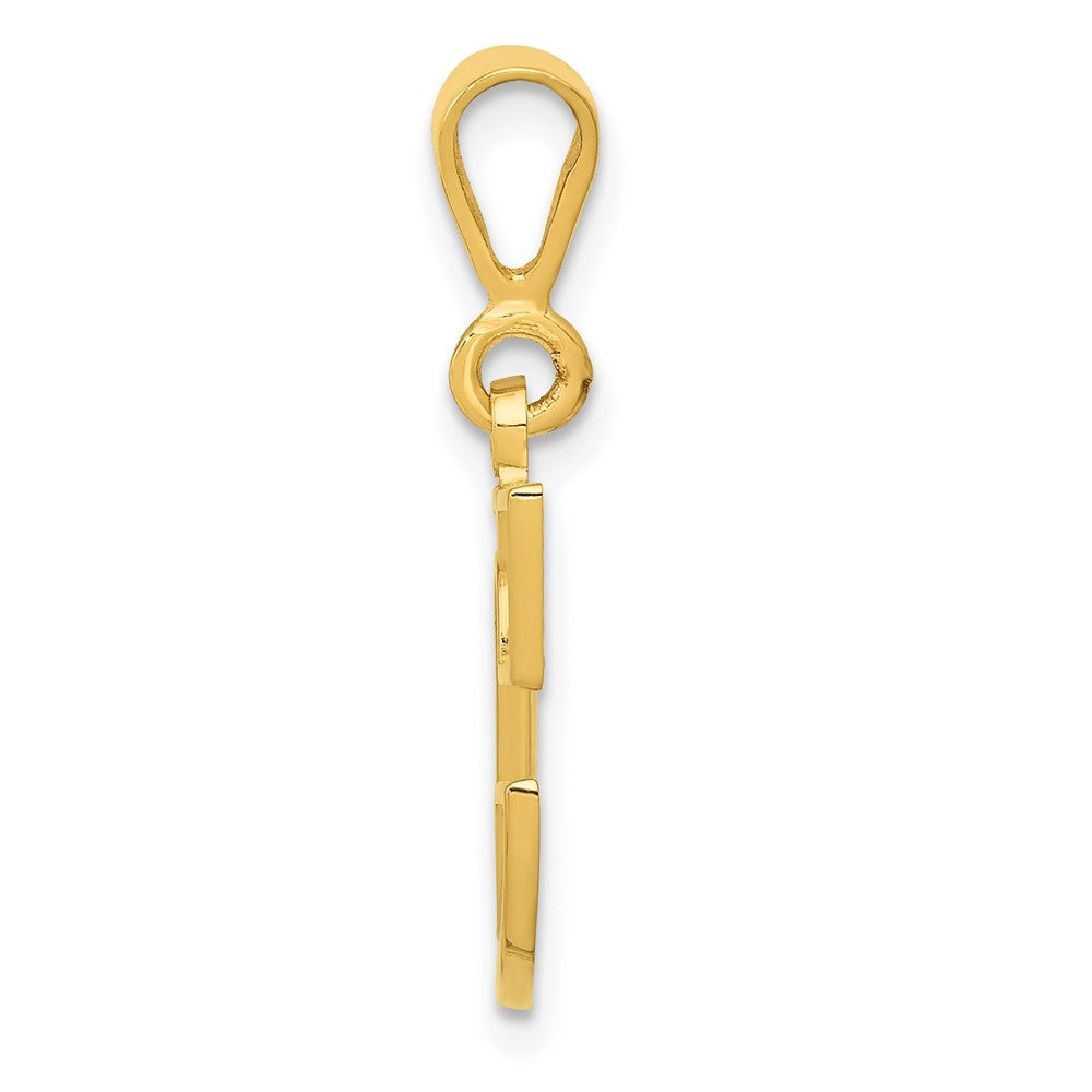 10k Initial C Pendant