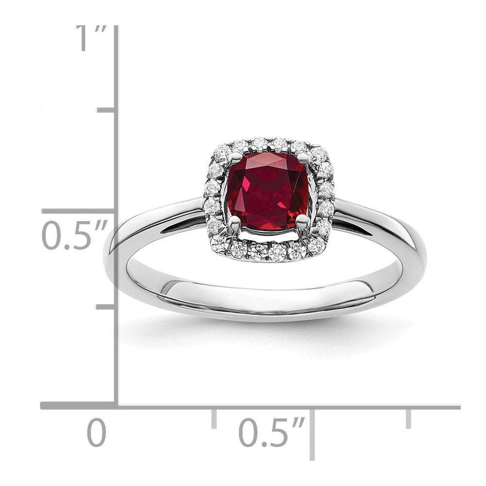 SS ANT Created Ruby and Diamond Ring