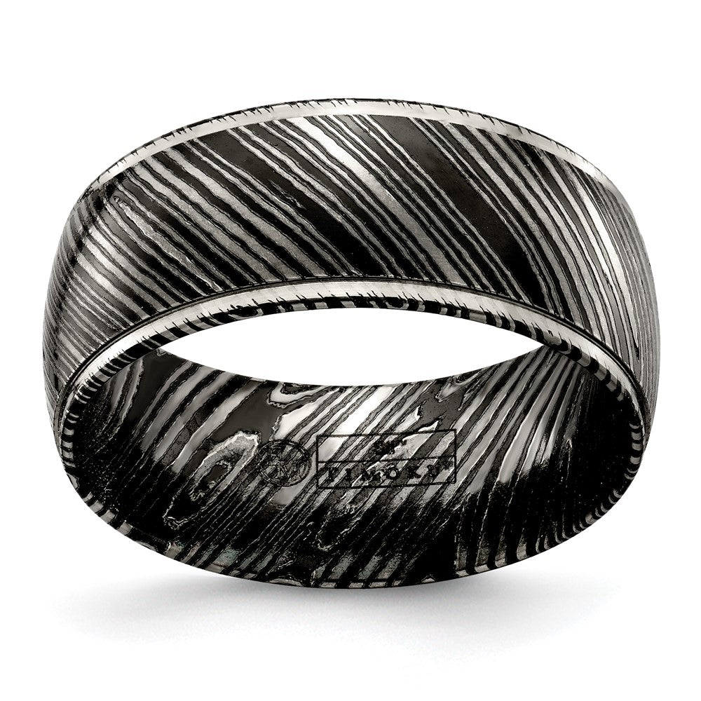 Edward Mirell Timoku Band 10mm Black Ti and Timoku Tri Dome Band