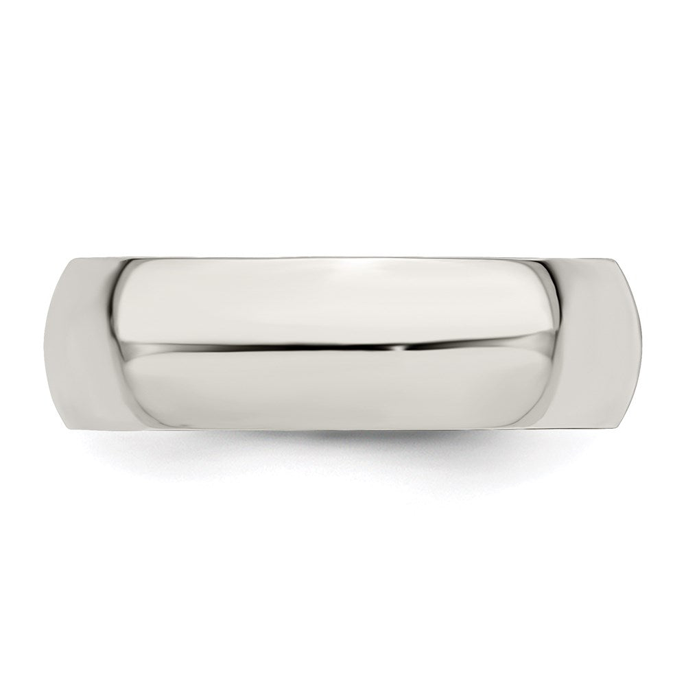 Sterling Silver 7mm Half Round Size 7 Band