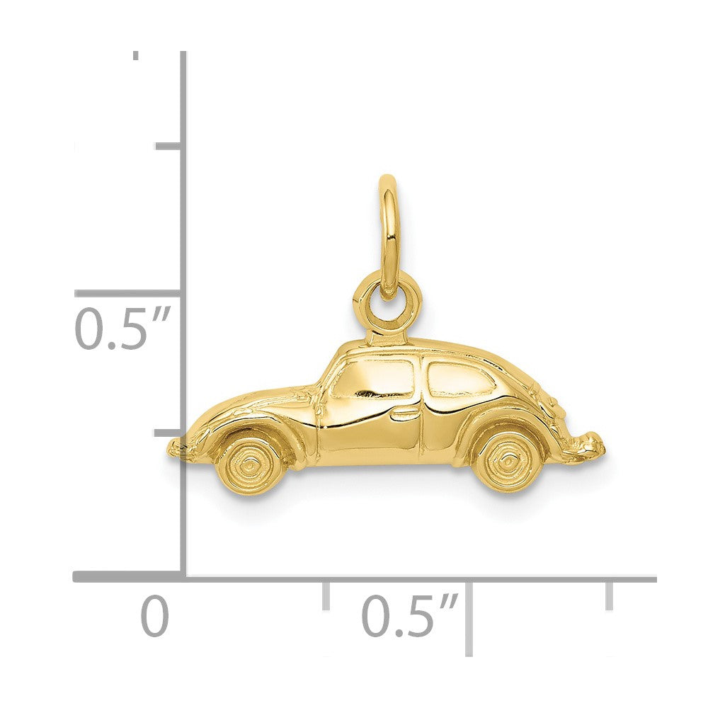 10k Car Charm Yellow Gold