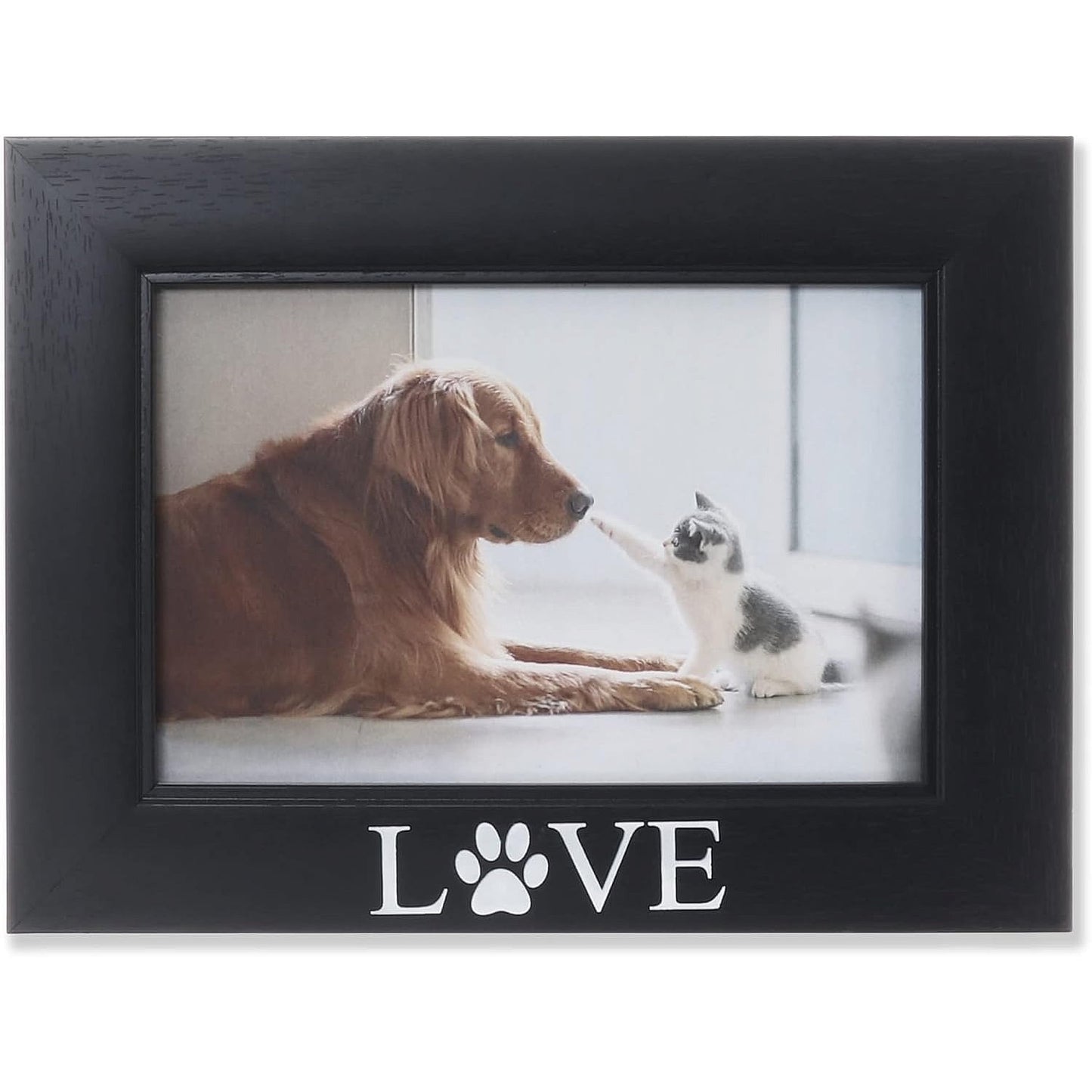 LOVE and PAW PRINT 6x4 Black frame - 4x6