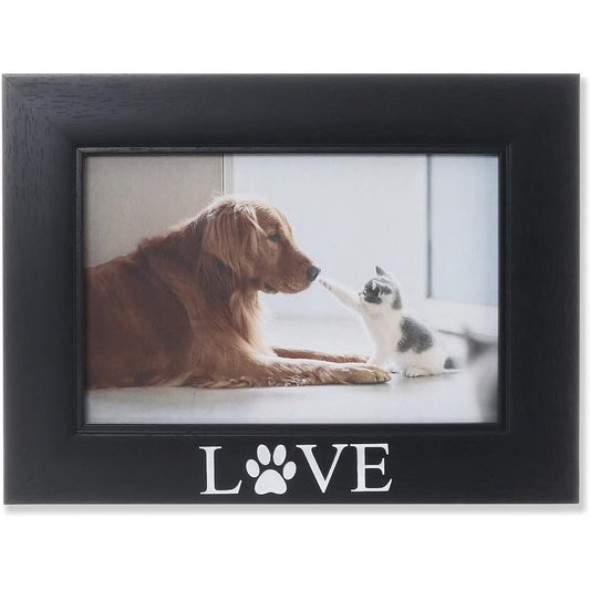 LOVE and PAW PRINT 6x4 Black frame - 4x6