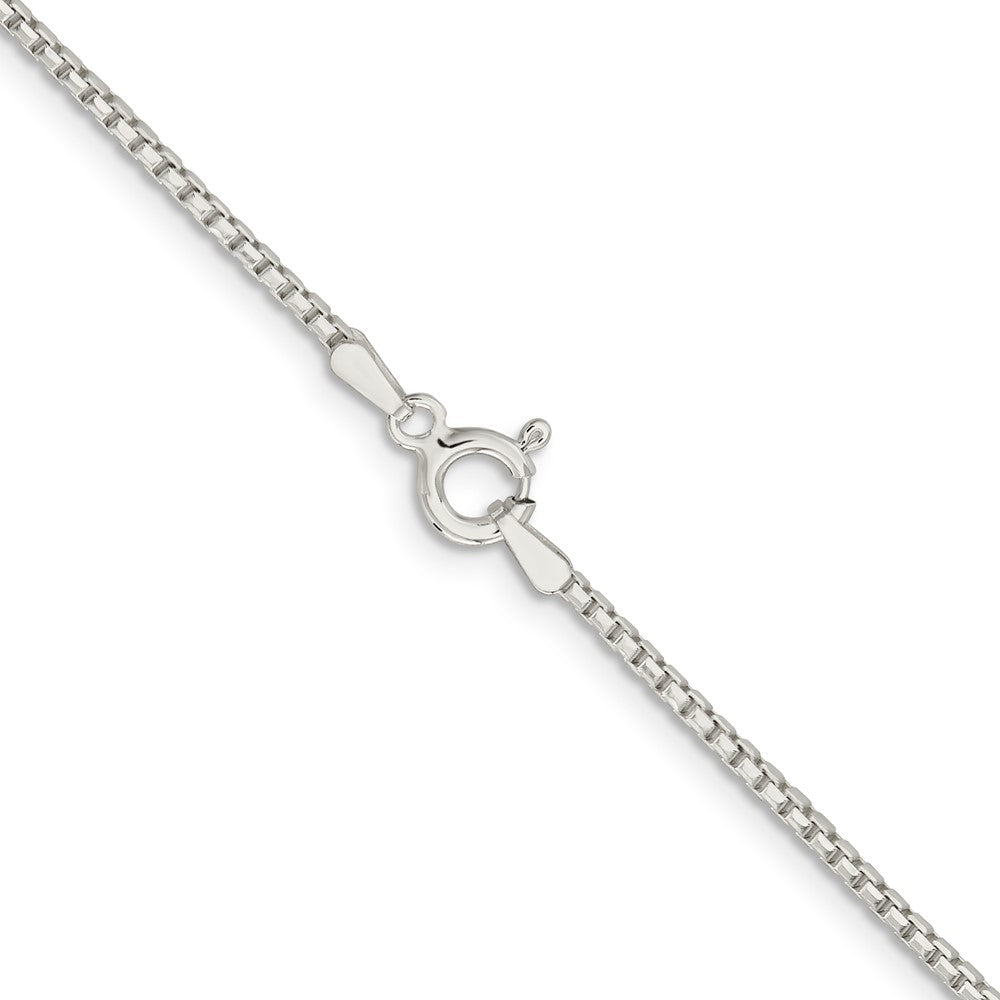 Sterling Silver 1.5mm Diamond-cut Round Box Chain 26 Inches