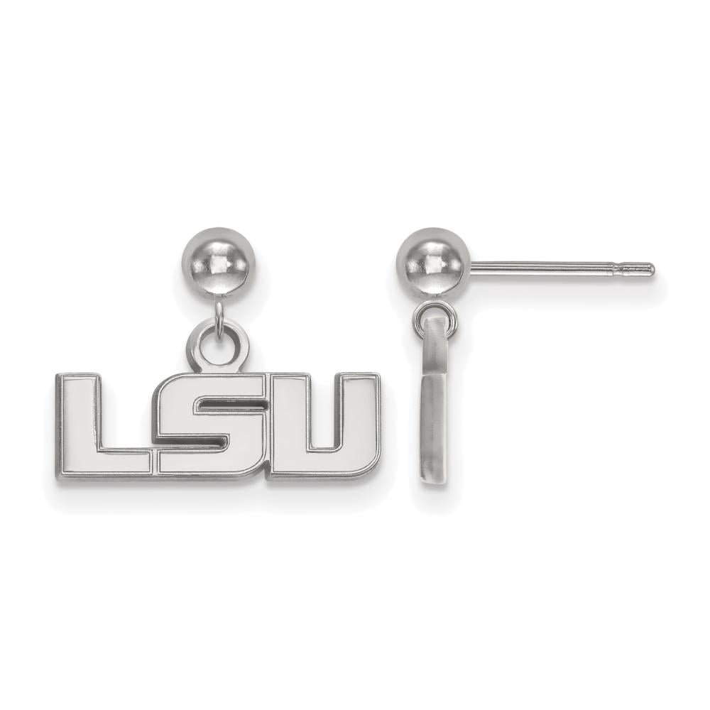 LSU Earrings Dangle Ball (Sterling Silver)