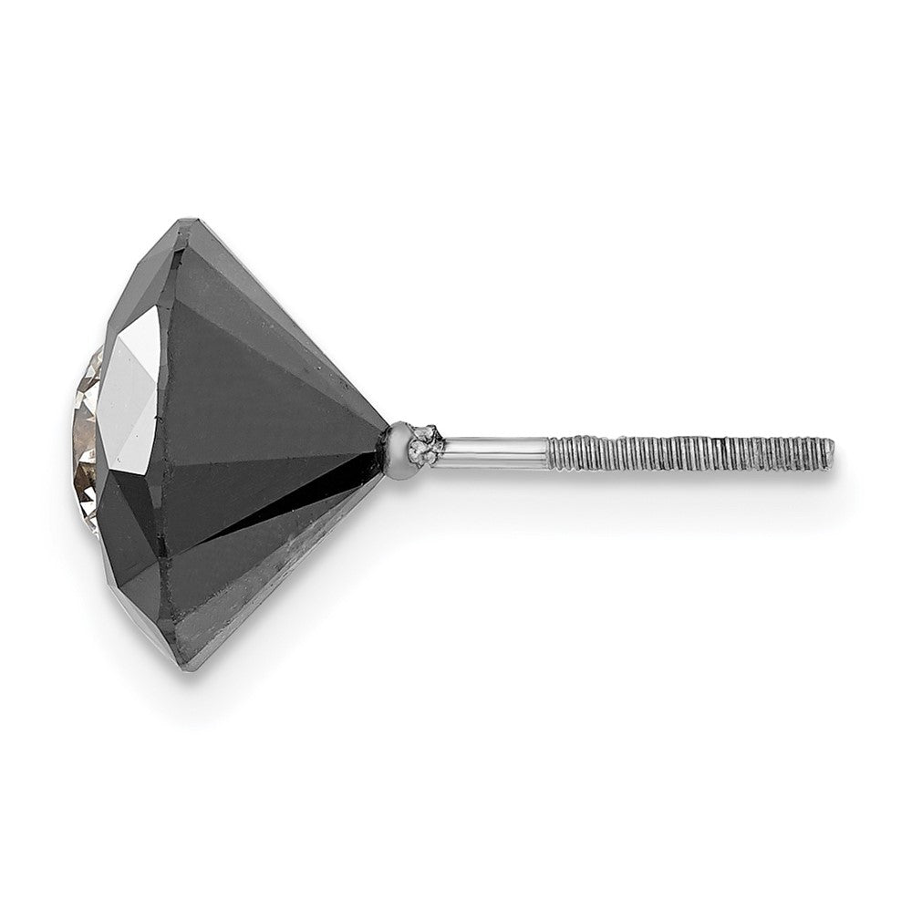 White Night Black & White 4.25ct. AA Diamond Single Stud Earring