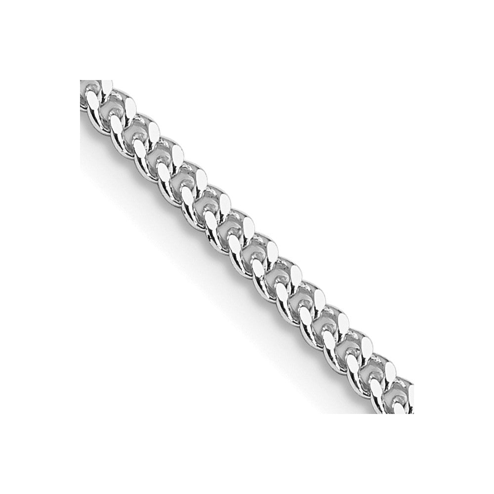 Sterling Silver Rhodium-plated 2mm Curb Chain 30 Inches