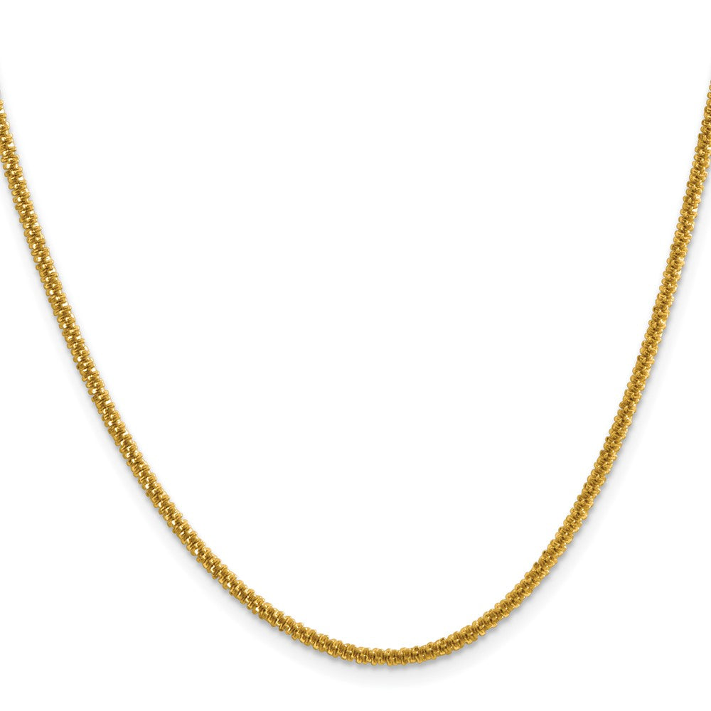 Stainless Steel Polished Yellow IP-plated 2.2mm Cyclone 20in Chain