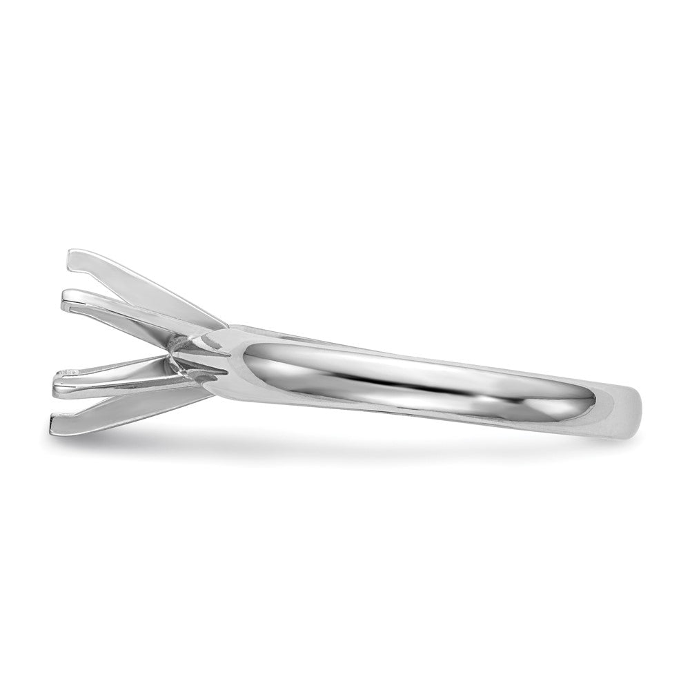 14k White Gold 1 carat Medium-Weight Comfort-Fit 6-Prong Round Solitaire Ring Mounting