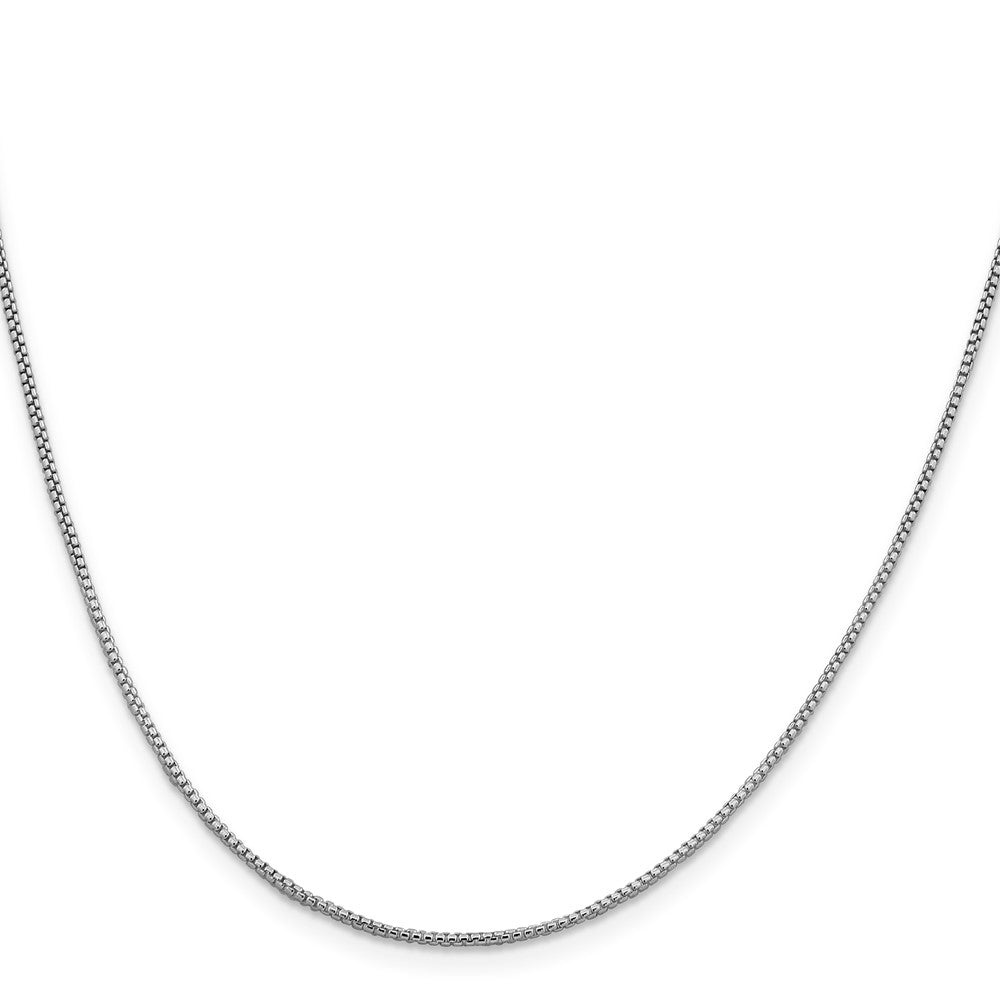 Sterling Silver Rhodium-plated 1.25mm Round Box Chain 26 Inches
