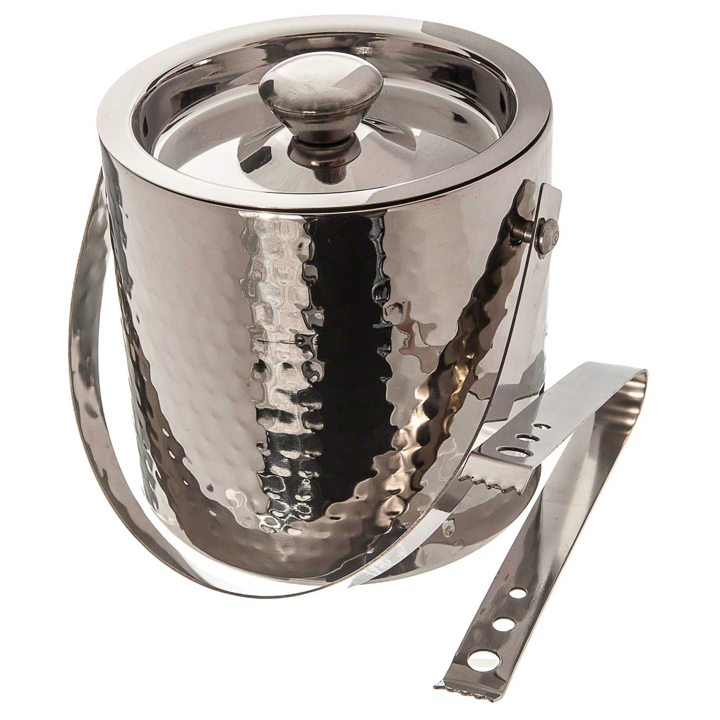 Leeber 72607 Hammered Ice Bucket with Doublewall Tongs