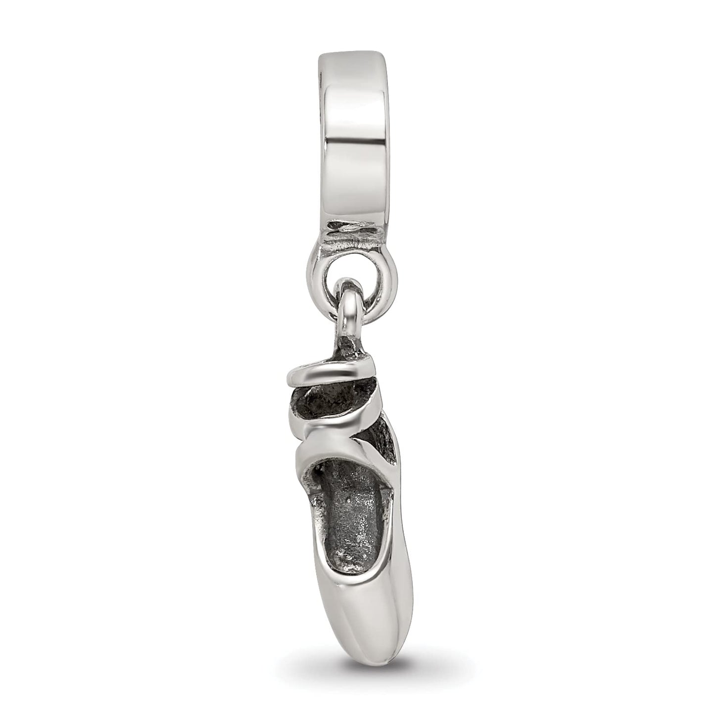 Sterling Silver Reflections Ballet Slipper Dangle Bead
