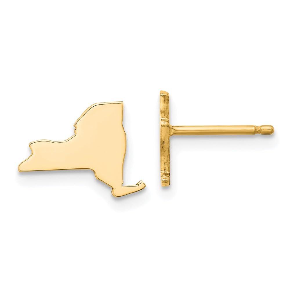 Sterling Silver/Gold-plated New York State Earrings