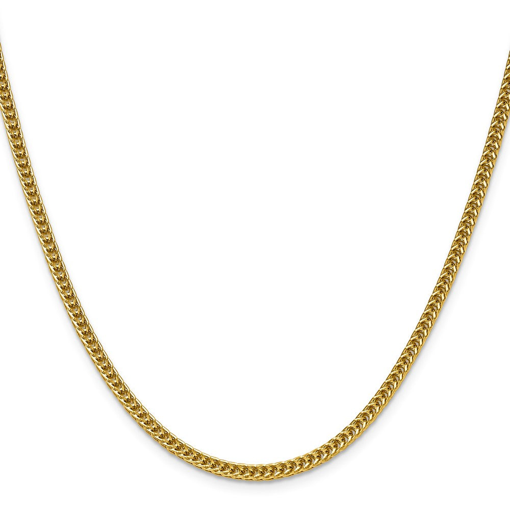 Chisel Stainless Steel Polished Yellow IP-plated 3.2mm 18 inch Square Wheat Chain