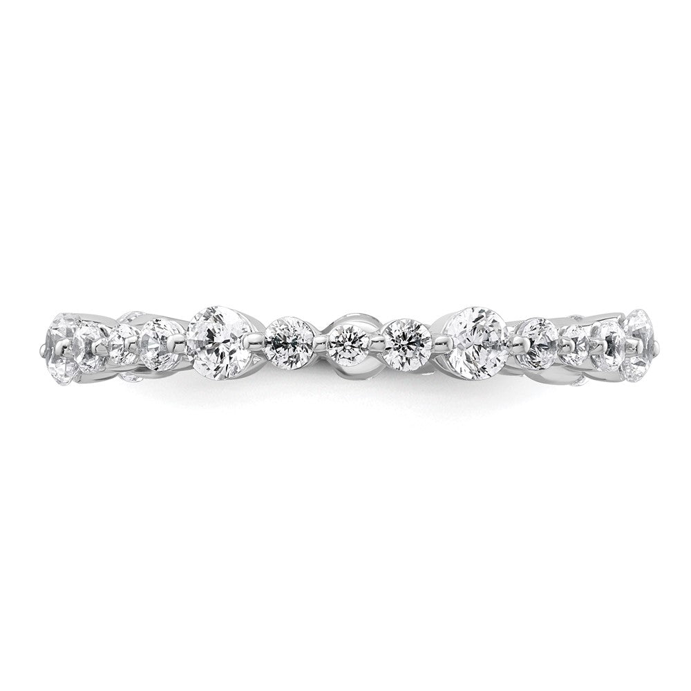 True Origin 14k White Gold 1 carat VS D E F Size 7 Eternity Band