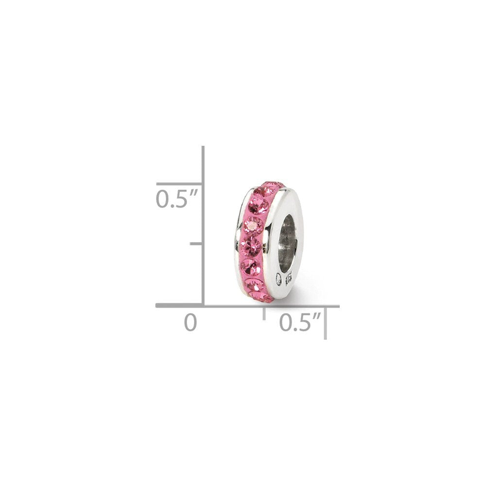 Sterling Silver Reflections Oct Single Row Preciosa Crystal Bead