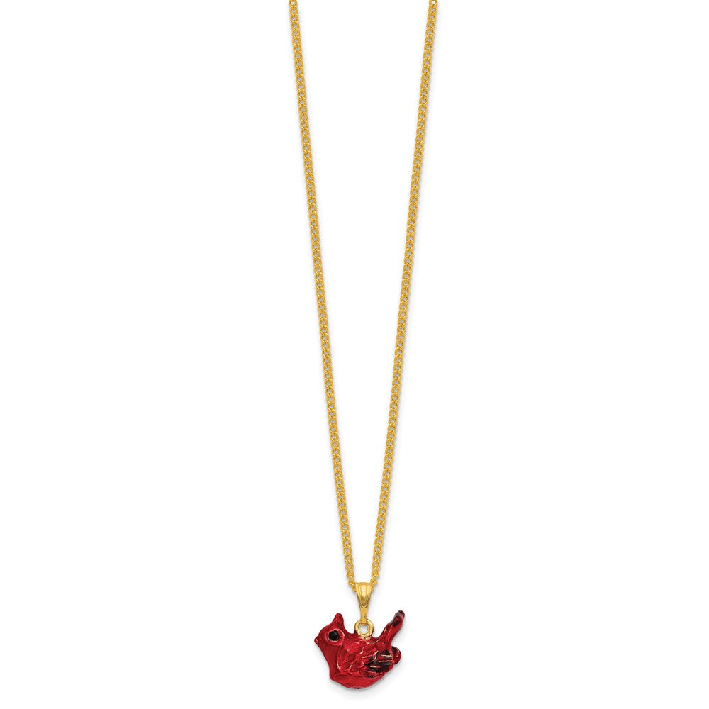 Luxury Giftware by Jere Bejeweled LITTLE BIRDIE LOVE Bird House with Cardinal Trinket Box with Matching 18 inch Necklace