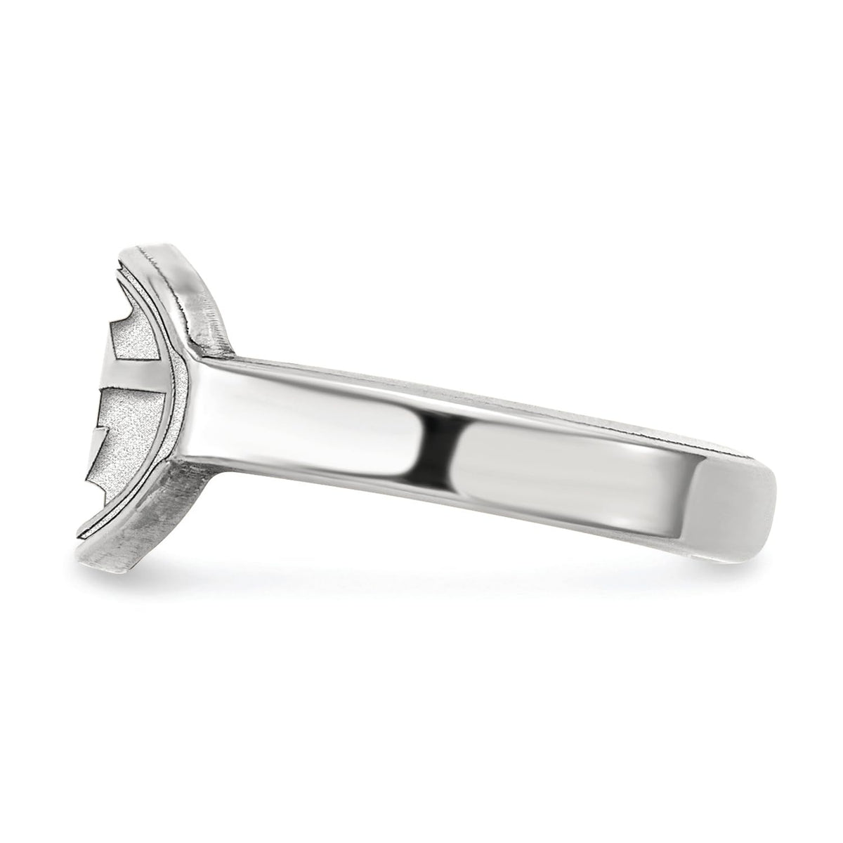 Sterling Silver Rhodium-plated LogoArt University of Georgia Letter G Toe Ring Q-SS029UGA