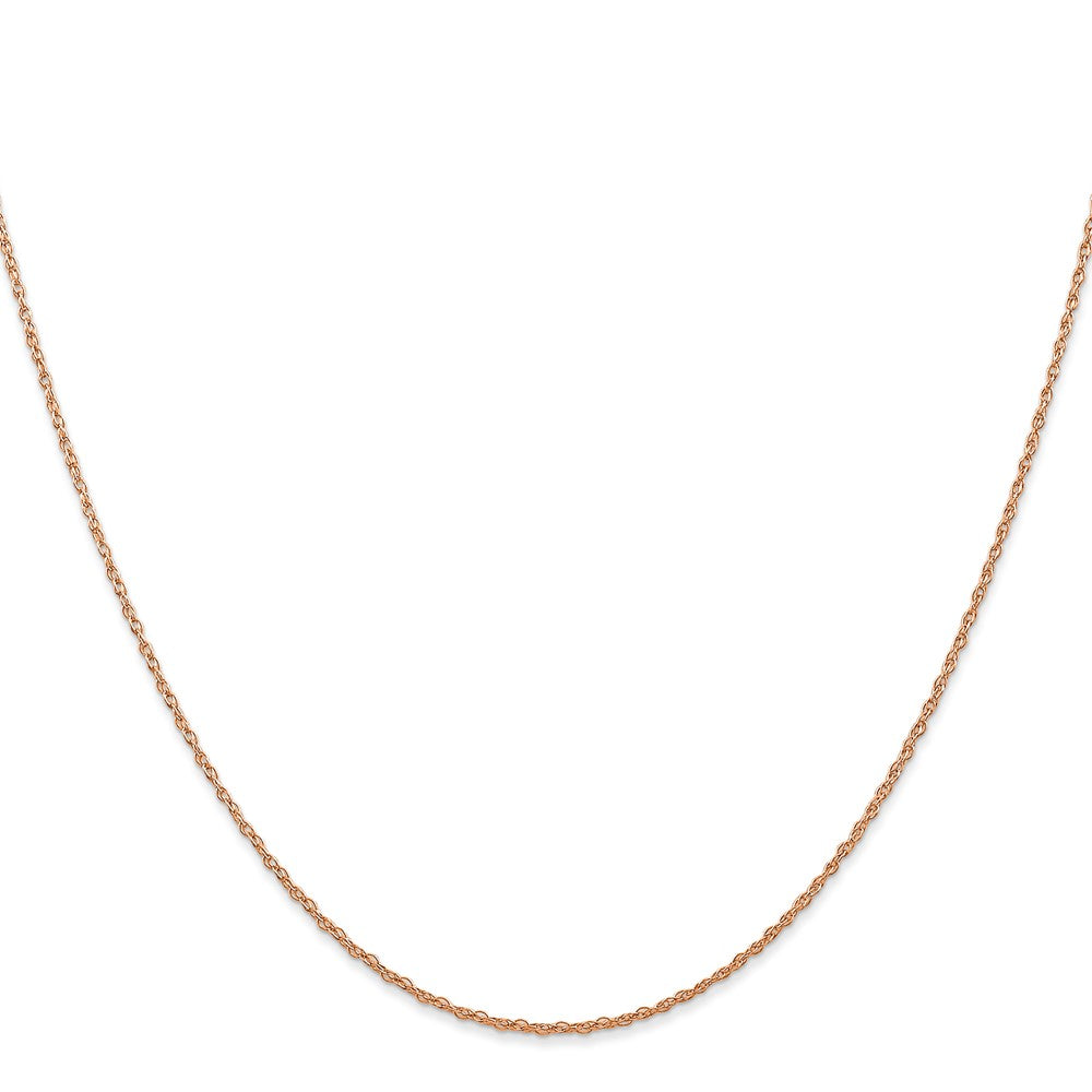 10k Rose Gold .7 mm Carded Cable Rope Chain