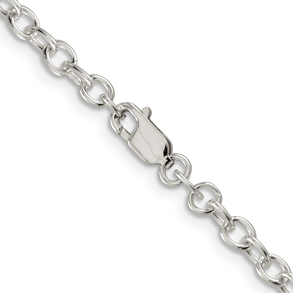 Sterling Silver 3.75mm Oval Cable Chain 22 Inches