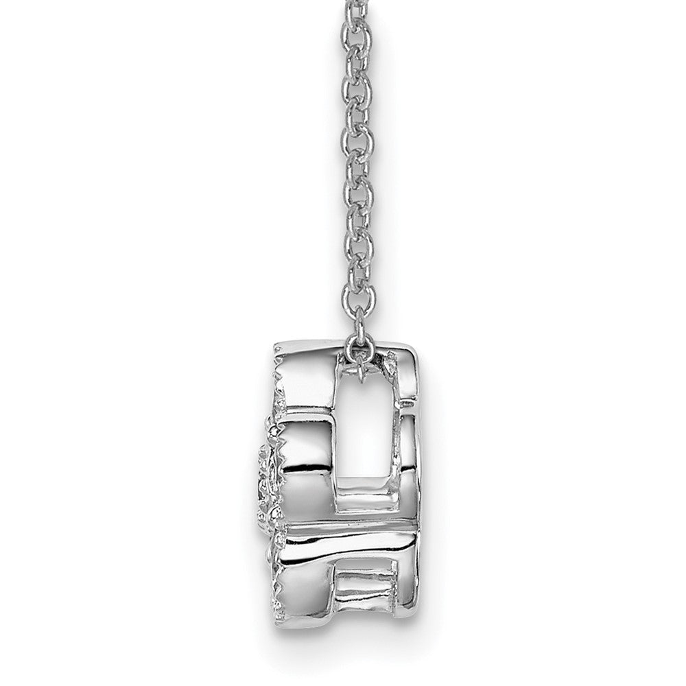 True Origin 14k White Gold 1/2 carat Lab Grown Diamond VS DEF 18 inch Floral Pendant Necklace