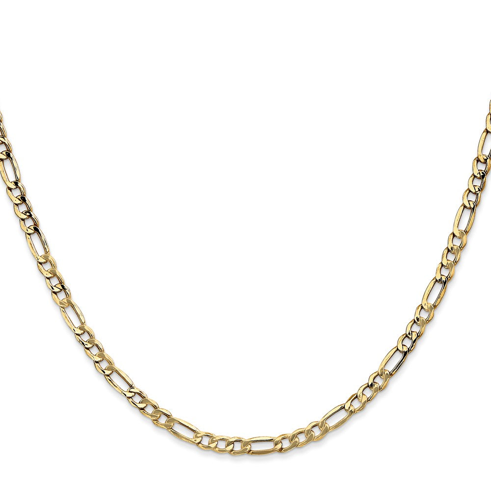 10k 3.5mm Semi-Solid Figaro Chain