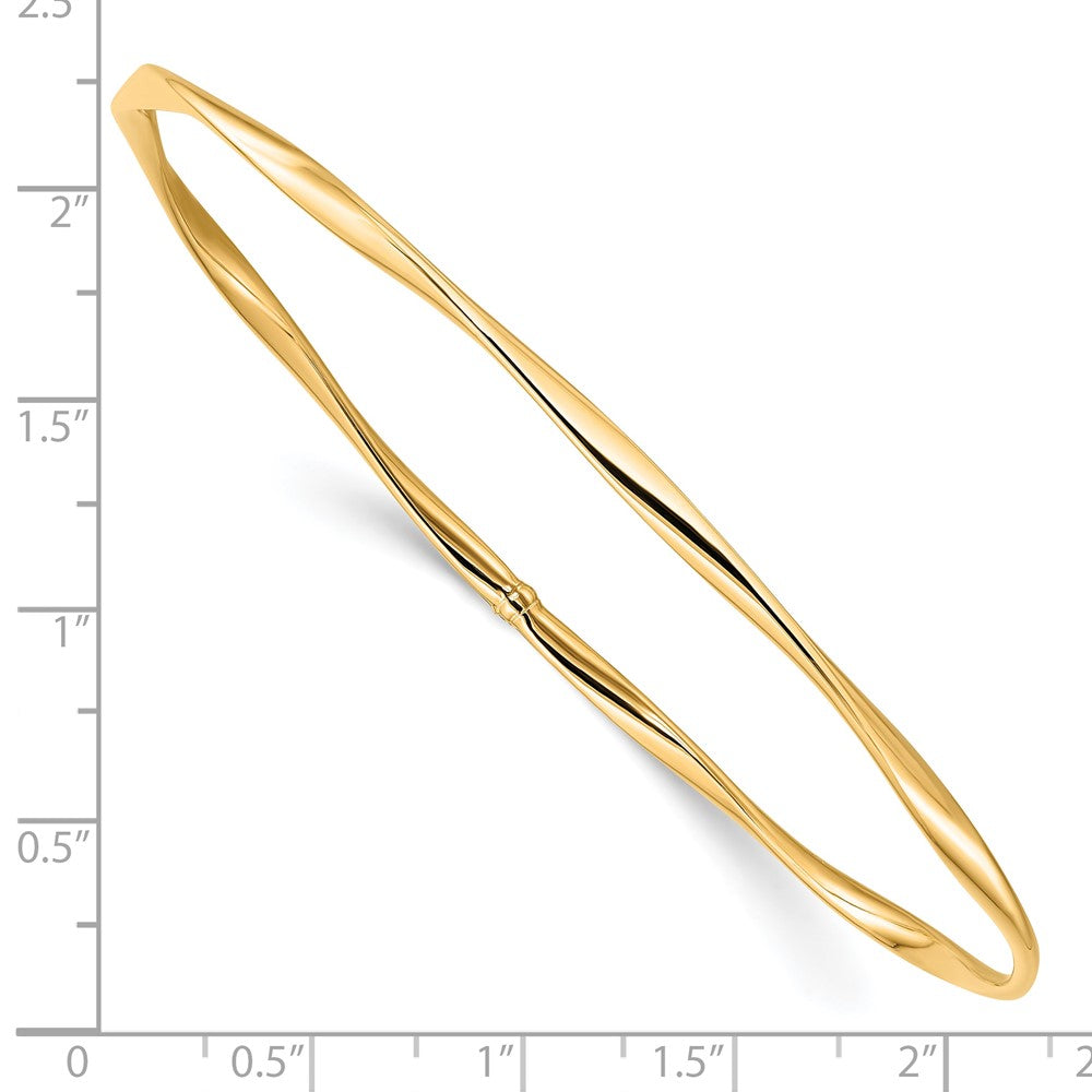 10K Yellow Gold Slip-On Bangle 7  inches