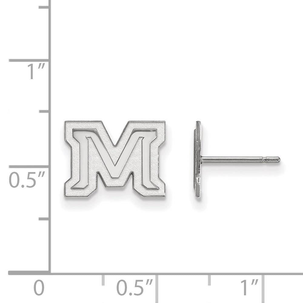 LogoArt Sterling Silver Montana State University Xs Post Earrings