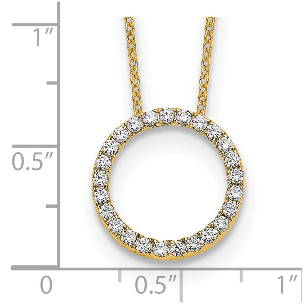 True Origin 14k 1/2 carat Lab Grown Diamond VS DEF 18 inch Eternity Pendant Necklace
