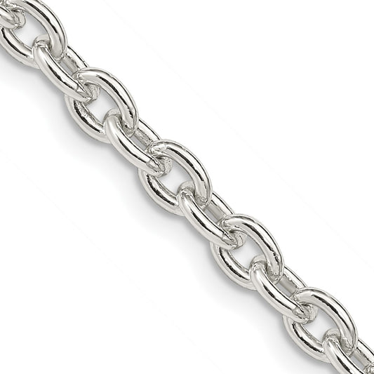 Sterling Silver 4.5mm Cable Chain 28 Inches