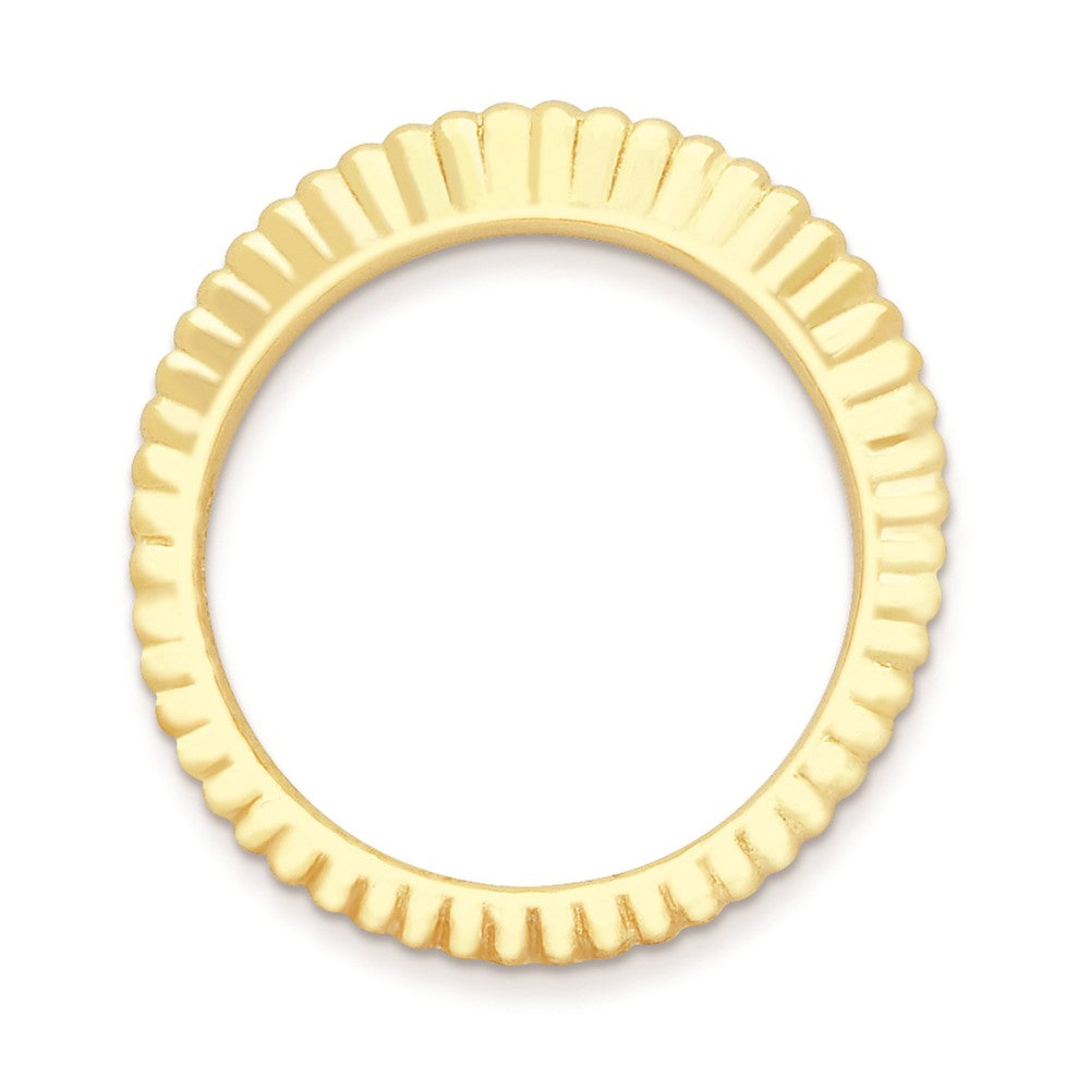 Sterling Silver Stackable Expressions Gold-plated Domed Ring