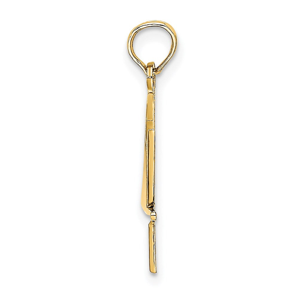 14K Polished Star Of David W/Chai Charm