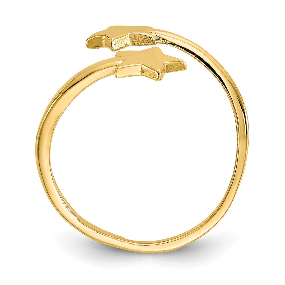 10k Star Toe Ring Yellow Gold