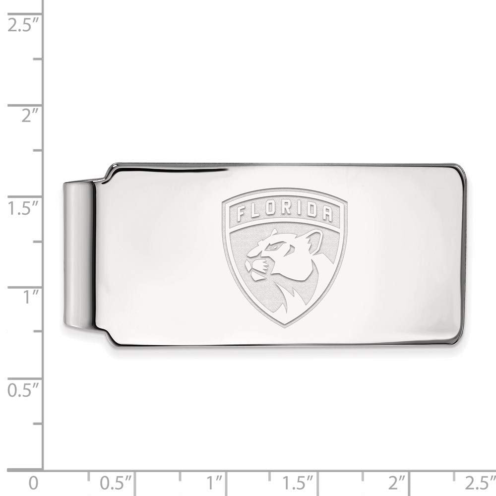 Silver Florida Panthers Money Clip