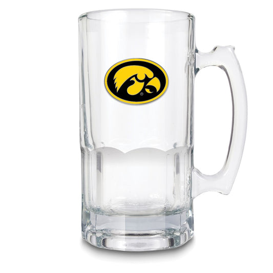NCAA University of Iowa Glass 32 ounce Macho Mug