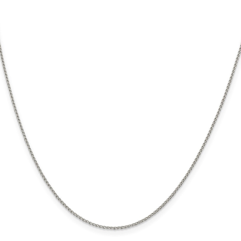 Sterling Silver 1mm Open Elongated Link Curb Chain 20 Inches